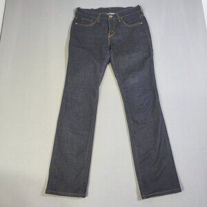 Levi's 505 jeans classic mid-rise straight leg women's size 4 M indigo blue